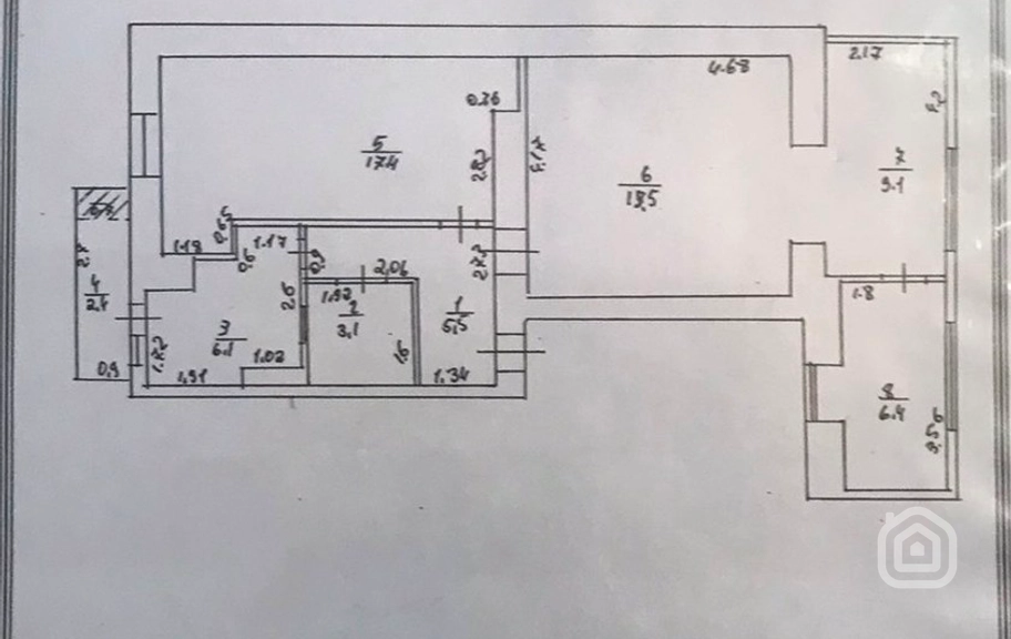 Продаётся 2-комнатная квартира, 69.5 м², ул. Тпагричнер, Центр